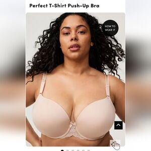 Torrid Back Smoothing Pushup Perfect T-shirt Bra 38DD Beige